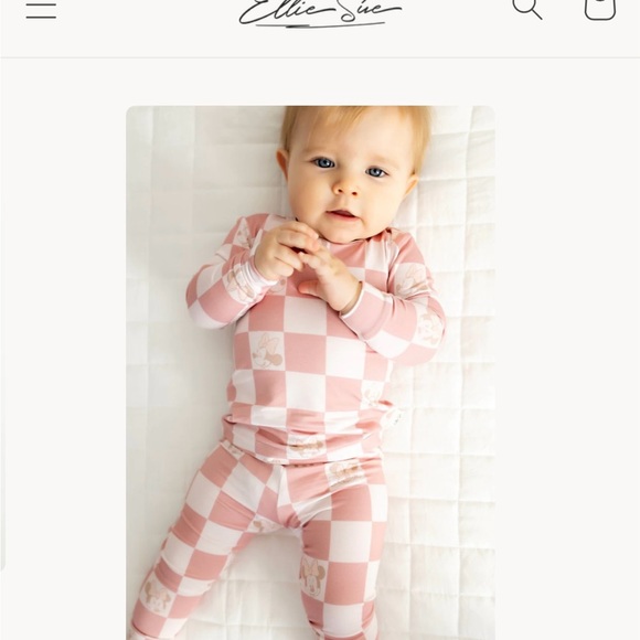 NWT Ellie Sue Disney Minnie Mouse Bamboo Pj Set Size 3T - Picture 4 of 4